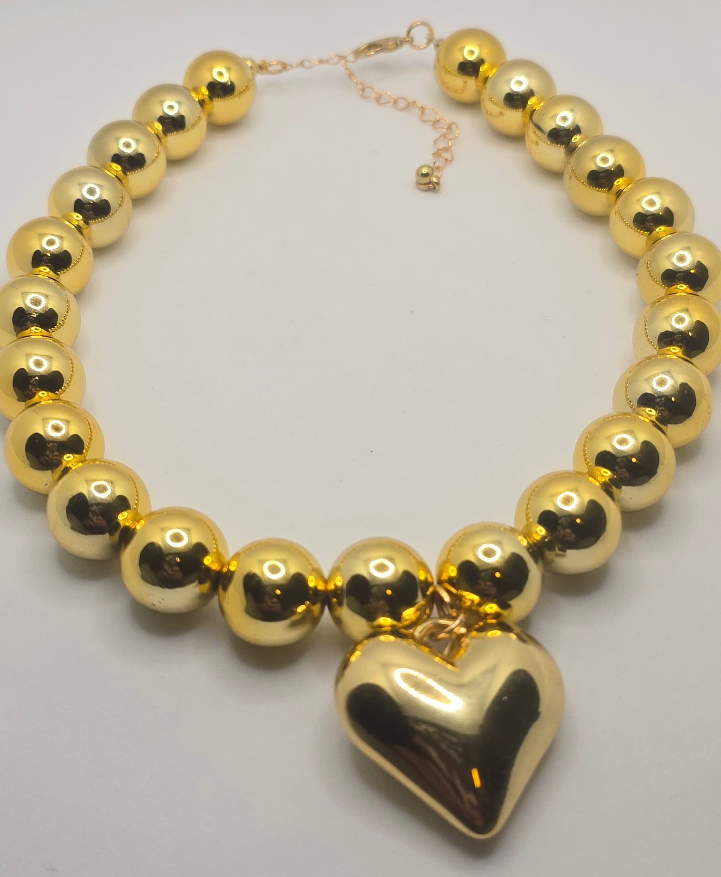 Elegant Gold & Silver Heart Necklace