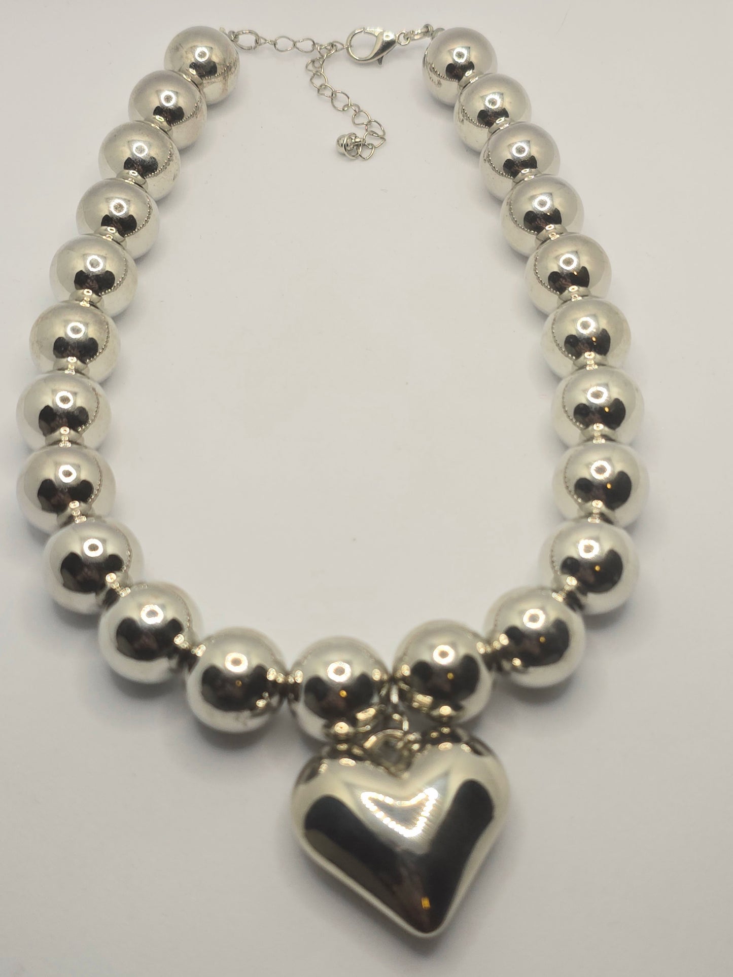 Elegant Gold & Silver Heart Necklace