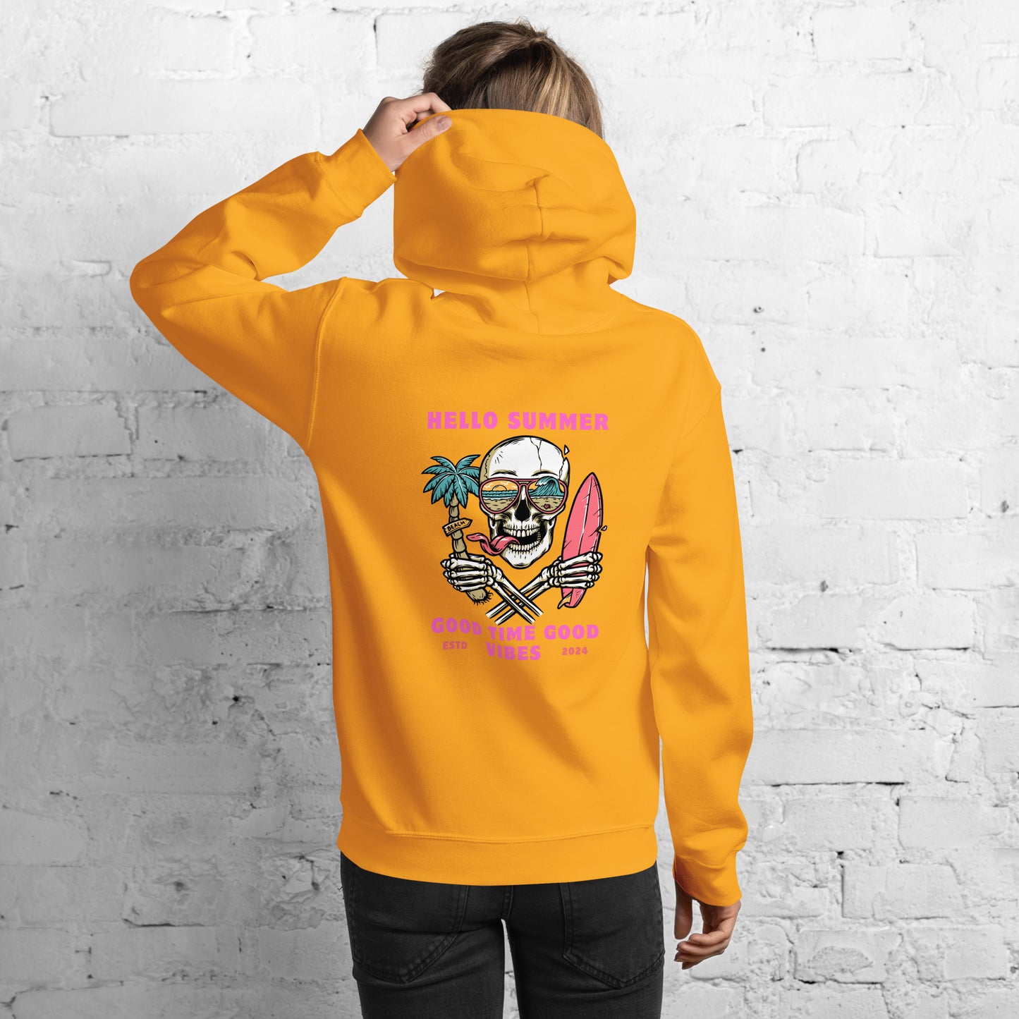 Le Wipeout King Skeleton Beach Hoodies