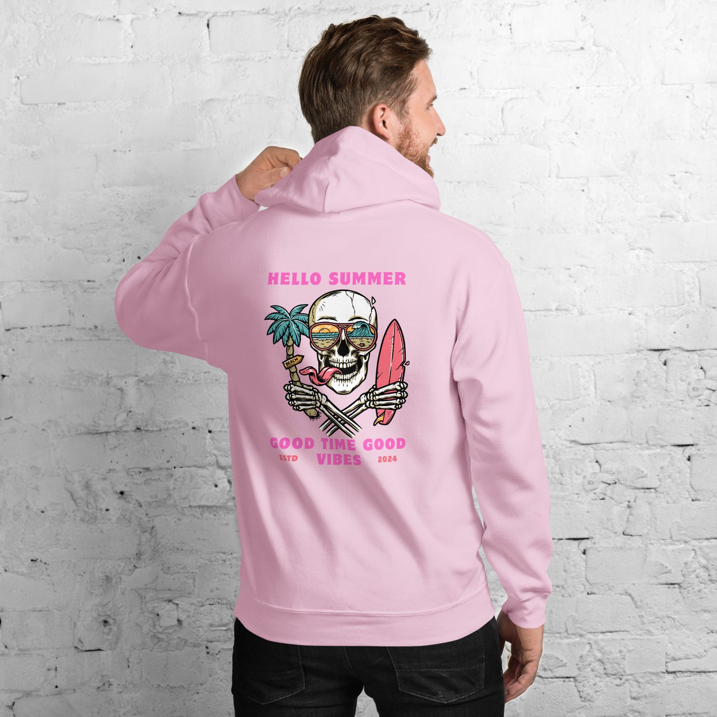 Le Wipeout King Skeleton Beach Hoodies
