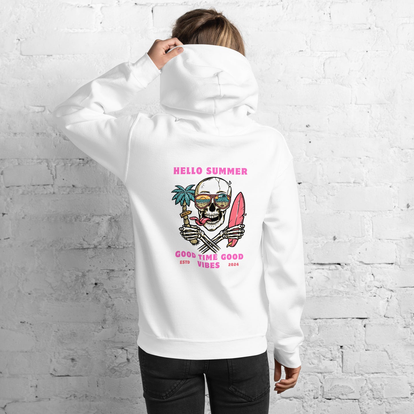 Le Wipeout King Skeleton Beach Hoodies