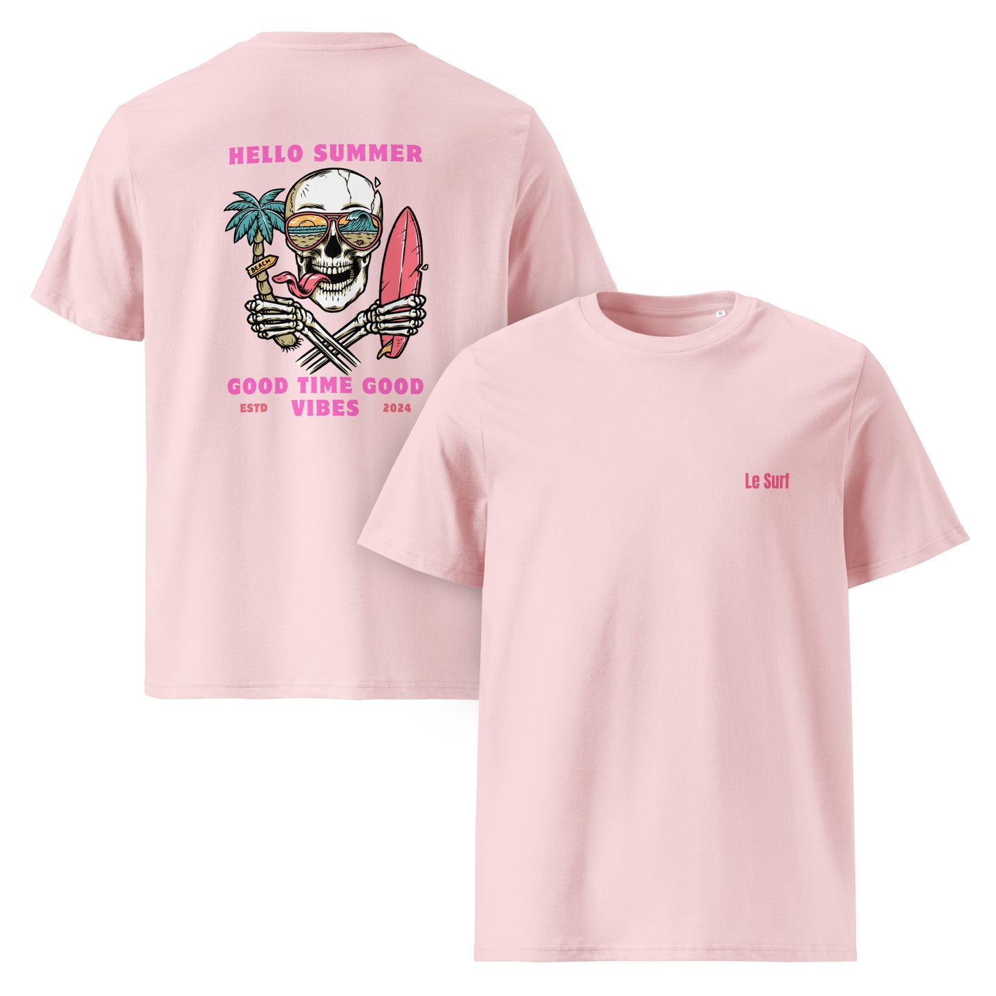 Le Eternal Summer Skeleton Surf T-Shirt