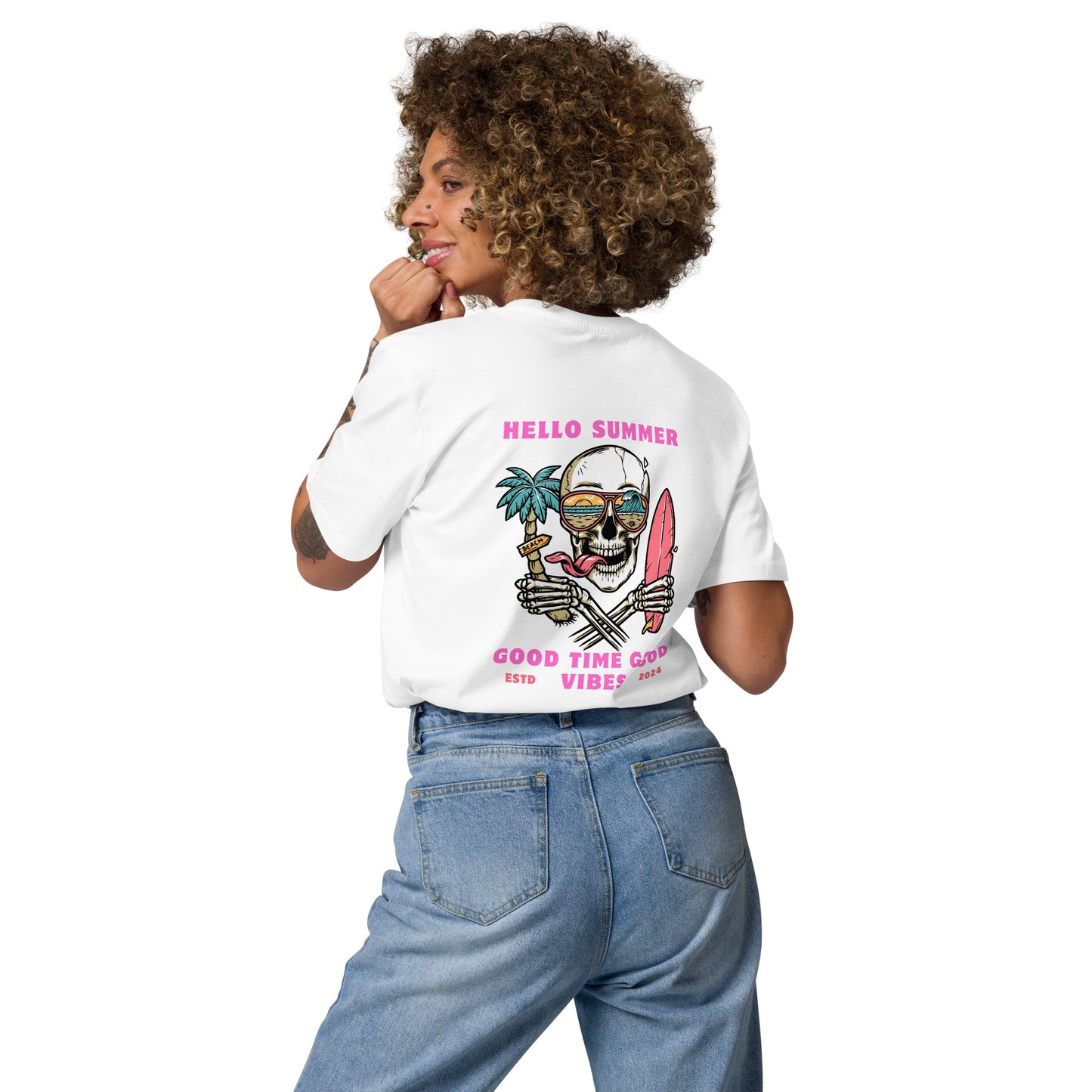 Le Eternal Summer Skeleton Surf T-Shirt