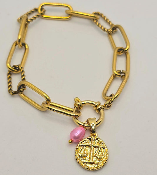 Zodiac Sign & Colour Charm Bracelet