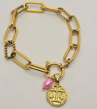 Zodiac Sign & Colour Charm Bracelet