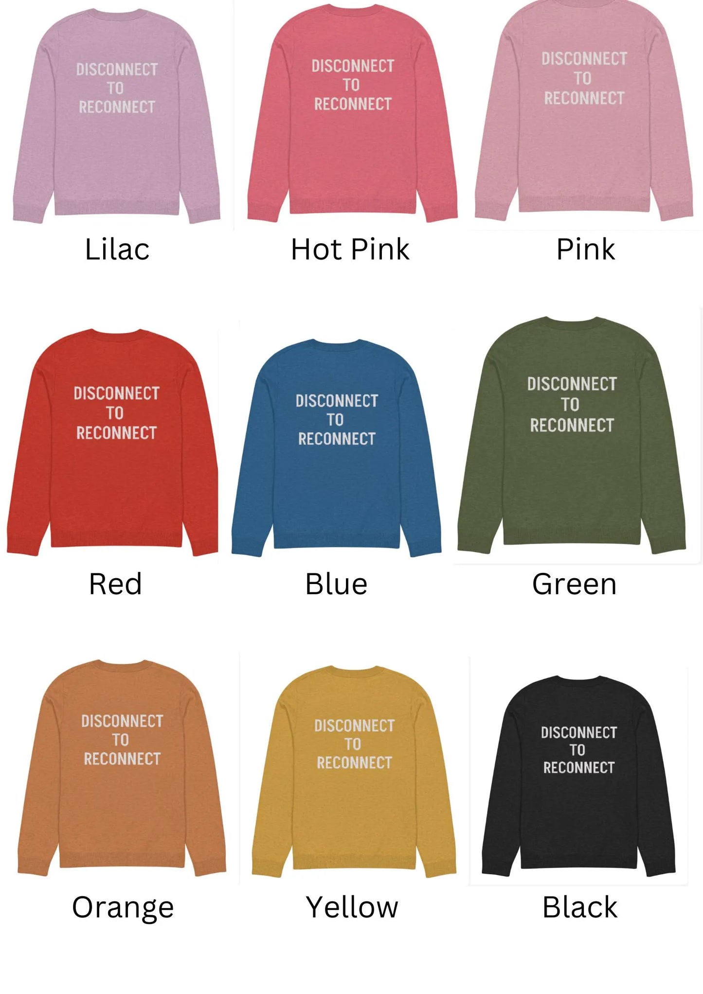 "Disconnect to Reconnect" Knitted Sweater