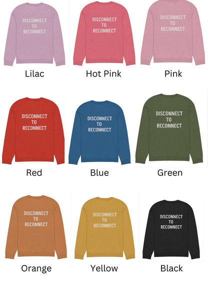 "Disconnect to Reconnect" Knitted Sweater