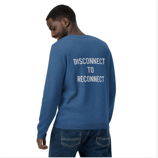 "Disconnect to Reconnect" Knitted Sweater
