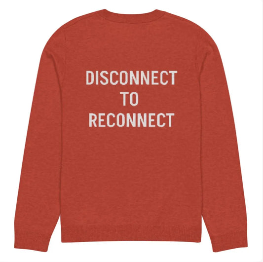 "Disconnect to Reconnect" Knitted Sweater