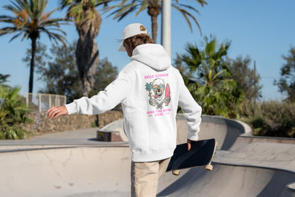 Le Wipeout King Skeleton Beach Hoodies
