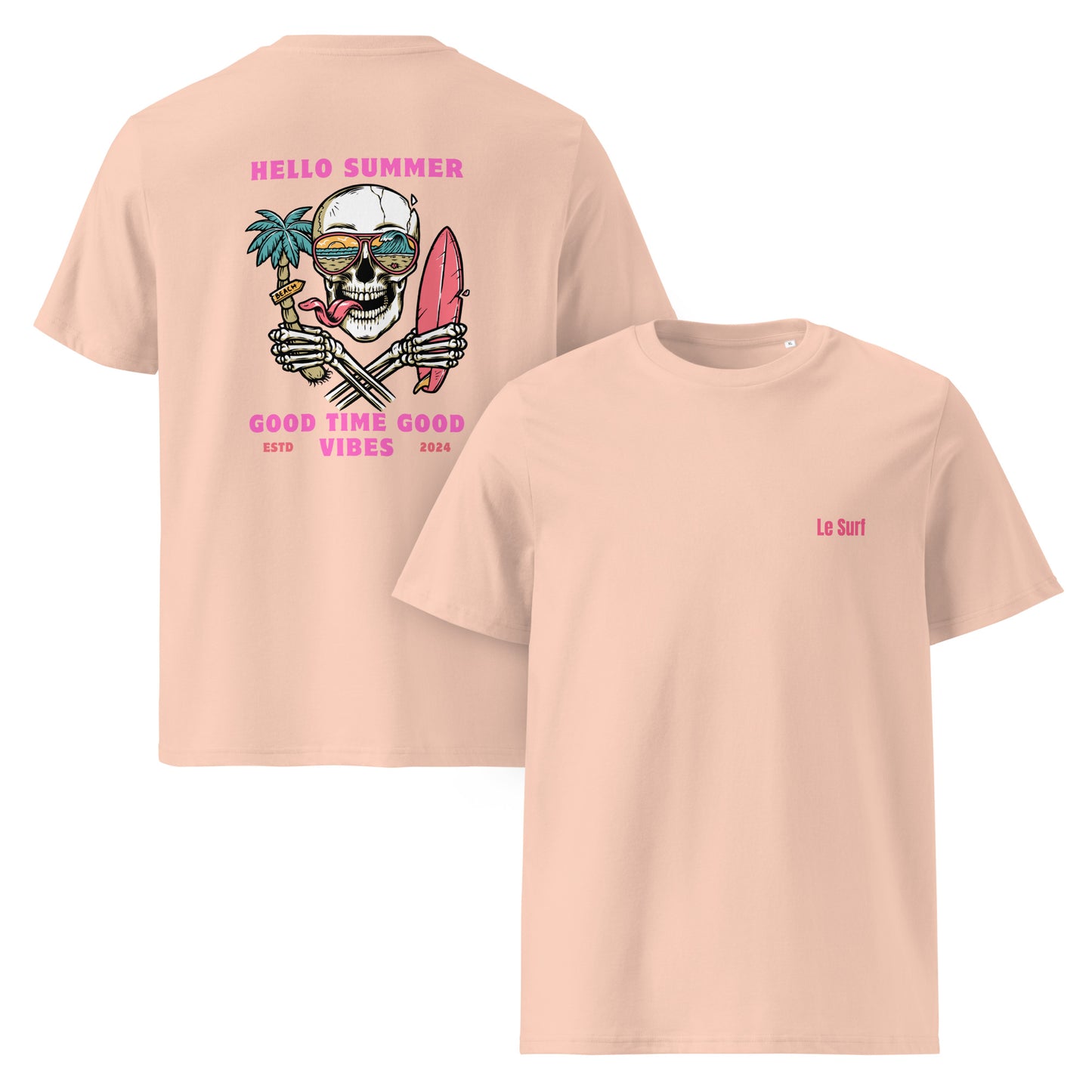 Le Eternal Summer Skeleton Surf T-Shirt