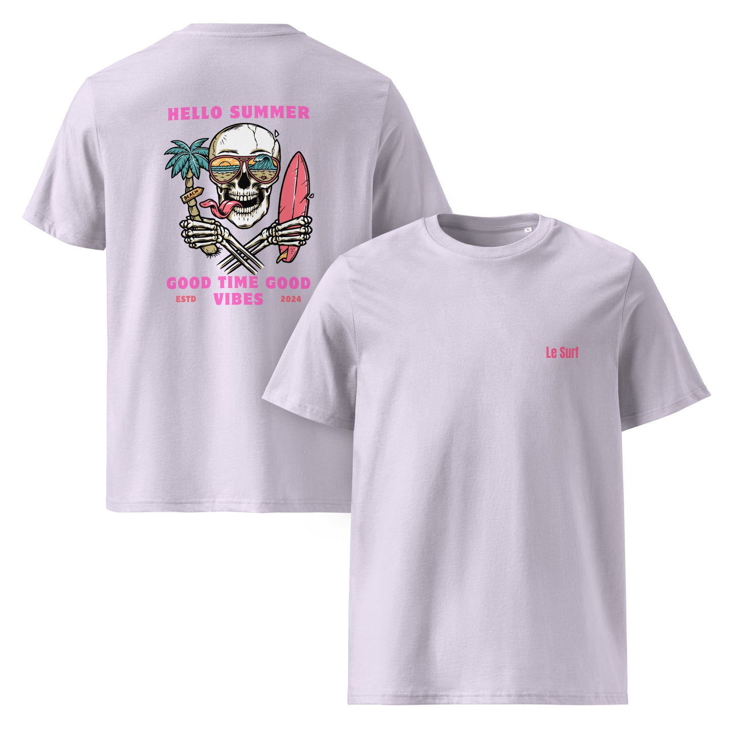 Le Eternal Summer Skeleton Surf T-Shirt