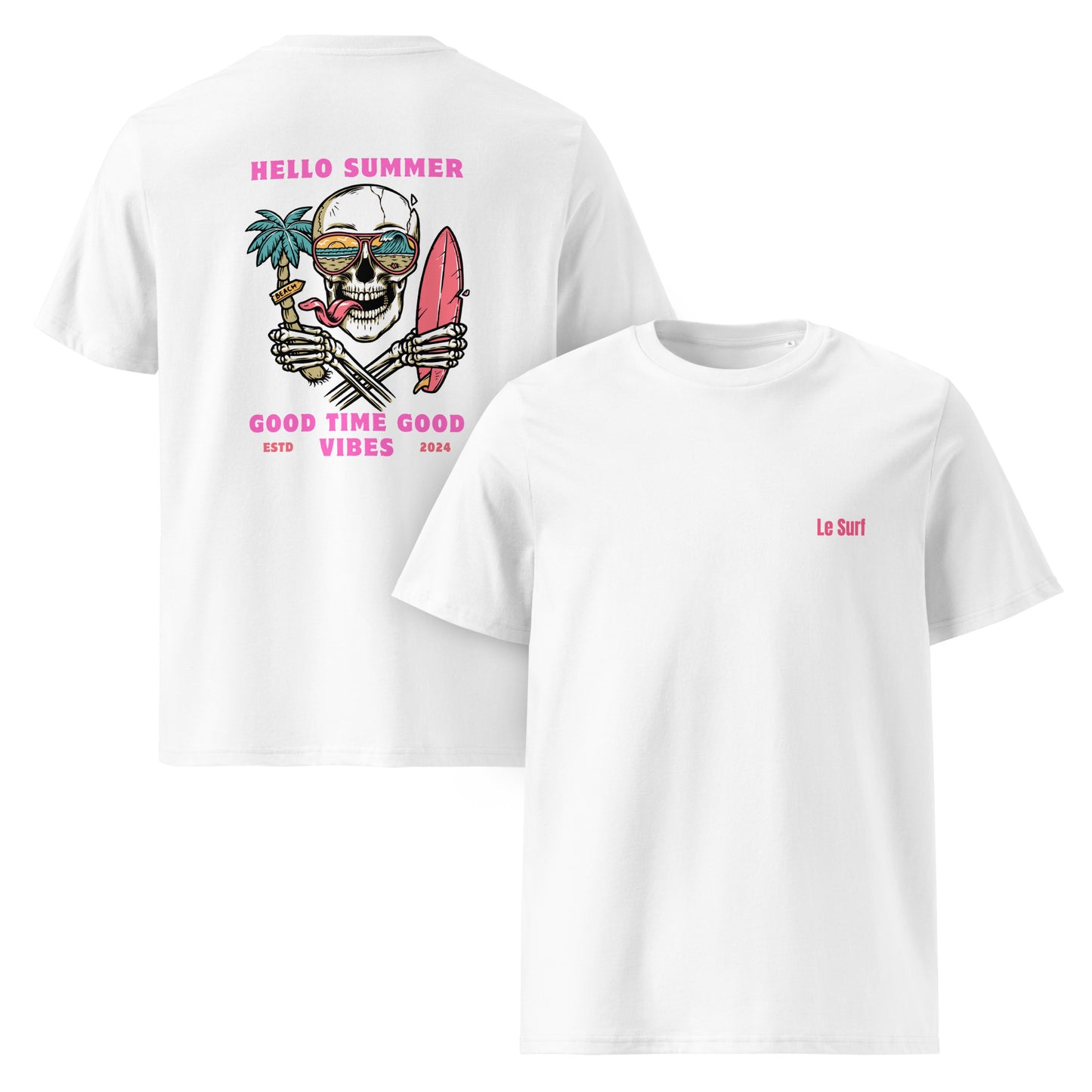 Le Eternal Summer Skeleton Surf T-Shirt