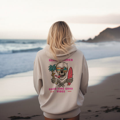 Le Wipeout King Skeleton Beach Hoodies